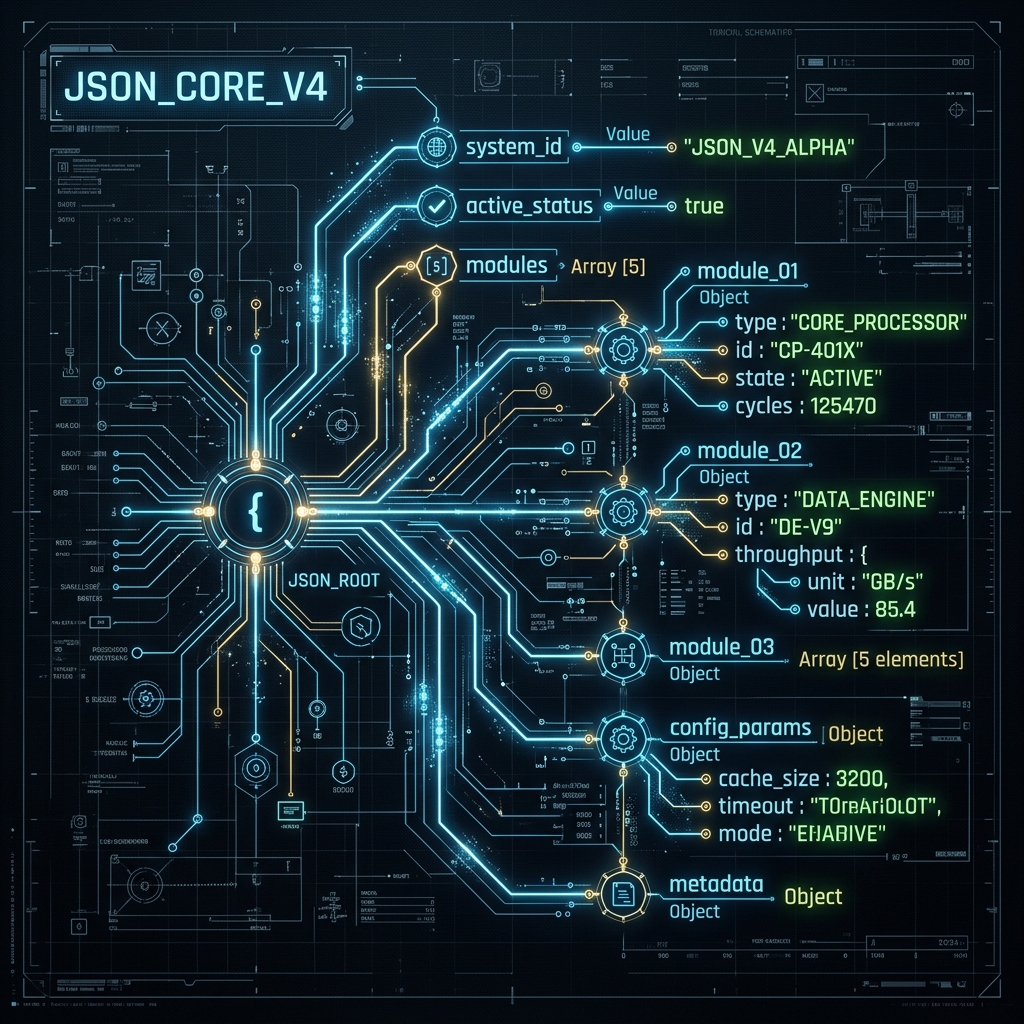 JSON to CSV Converter — technical schematic
