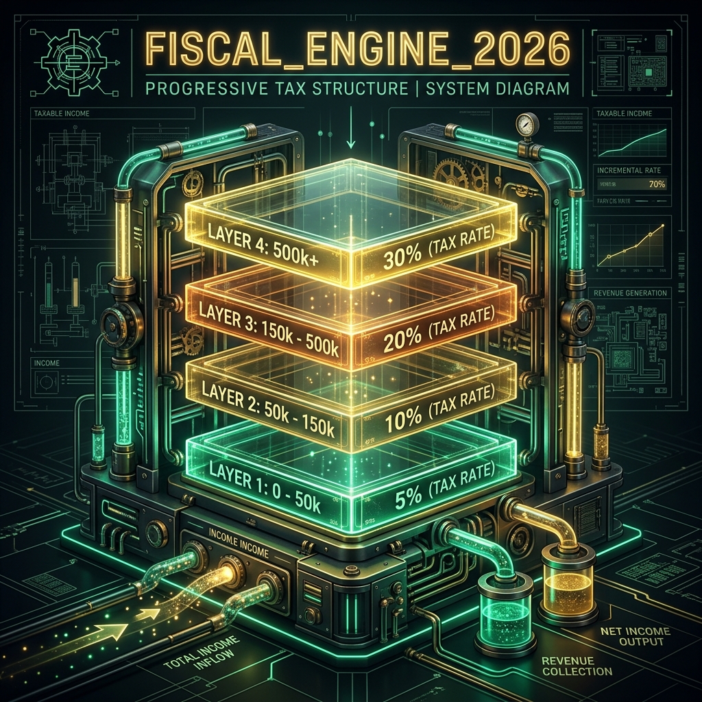 Income Tax Calculator — technical schematic